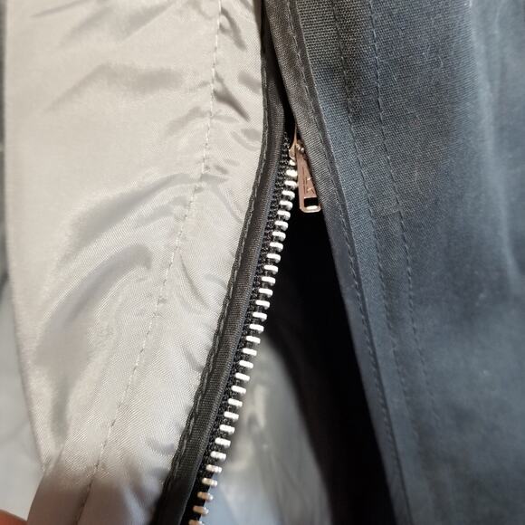 Oleg Cassini Trench Coat Mens 48 All Weather Designer Dark Gray - Picture 11 of 15